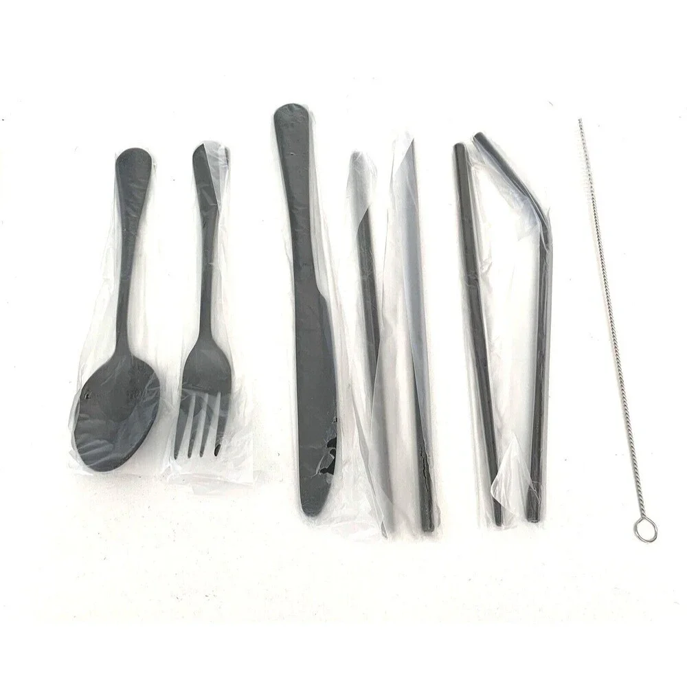 VANDBAO Portable Travel Utensils, Reusable Silverware with Case New w/o Tags
